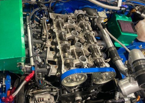 Engine bay work at Tuned By Luke workshop